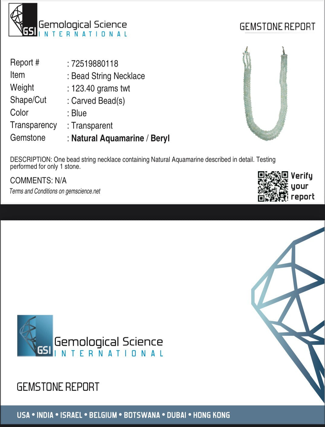 Certified Natural Aquamarine 597 Ct Carved Beads Melon Necklace For Women