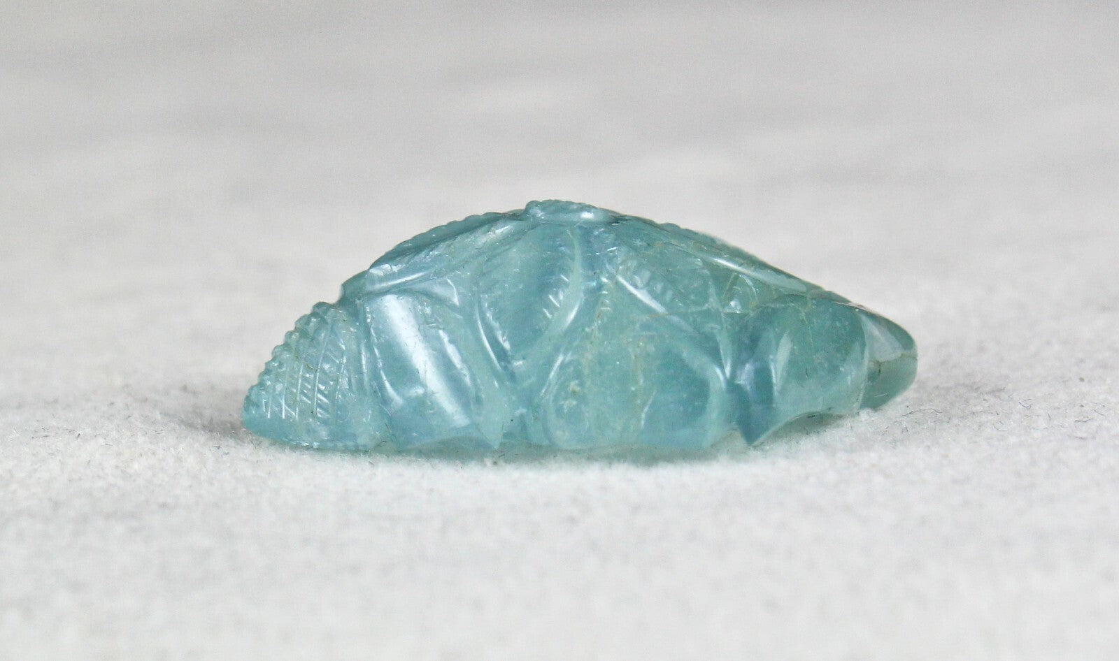 Certified Gtl Natural Blue Aquamarine Carved Pendant 49.71 Ct Design For Women