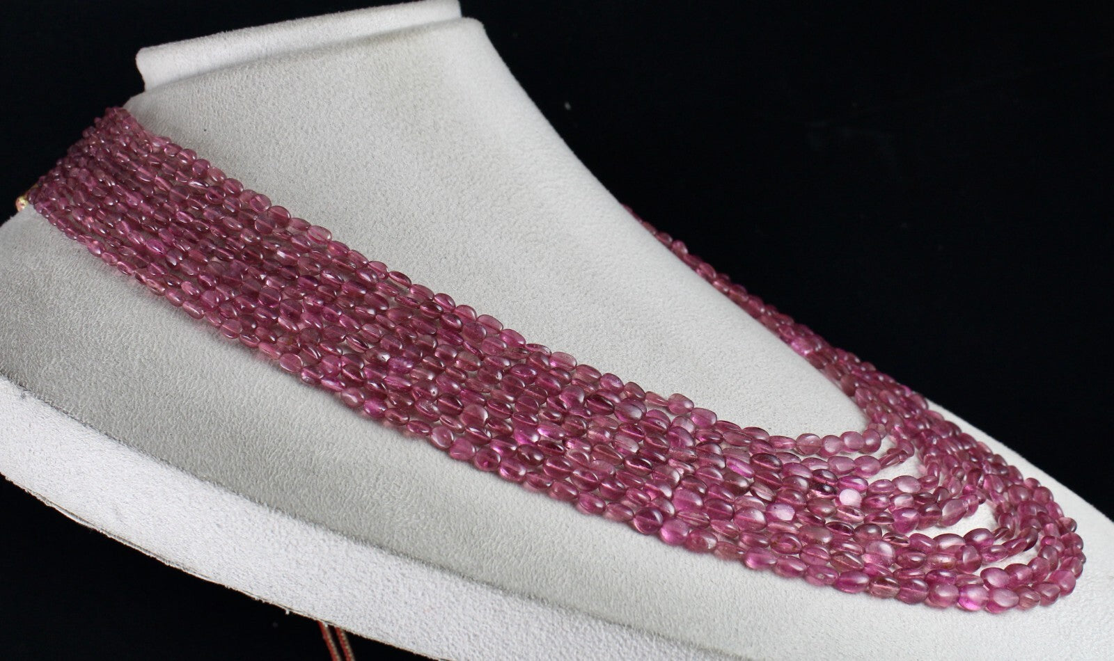 Certified Natural Pink Tourmaline 610 Ct Gemstone Statement Necklace For Women