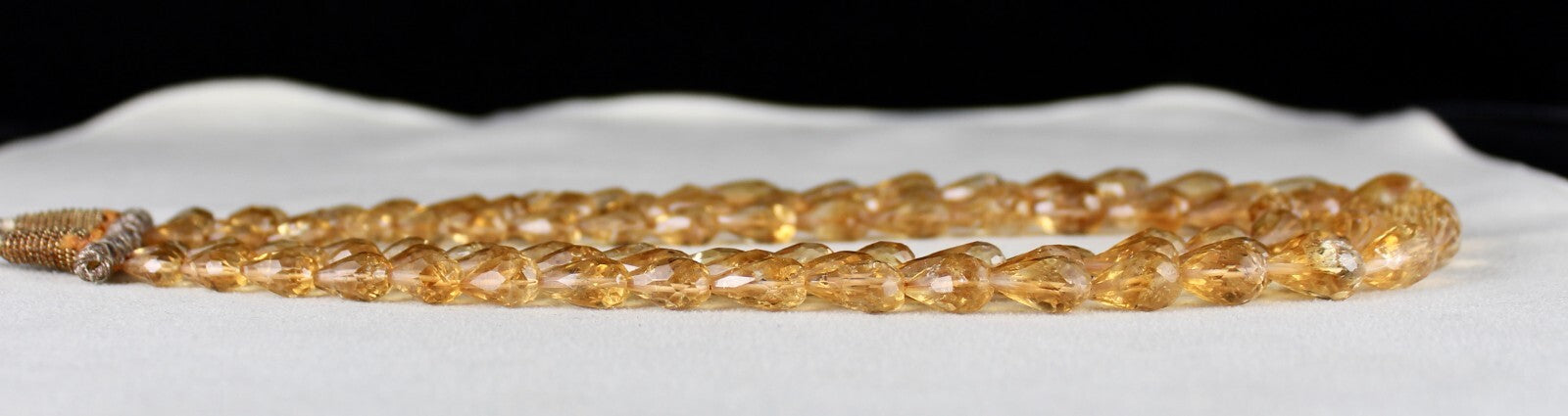 Natural Citrine Beads Faceted Tear Drops 442 Ct Fashion Necklace Set