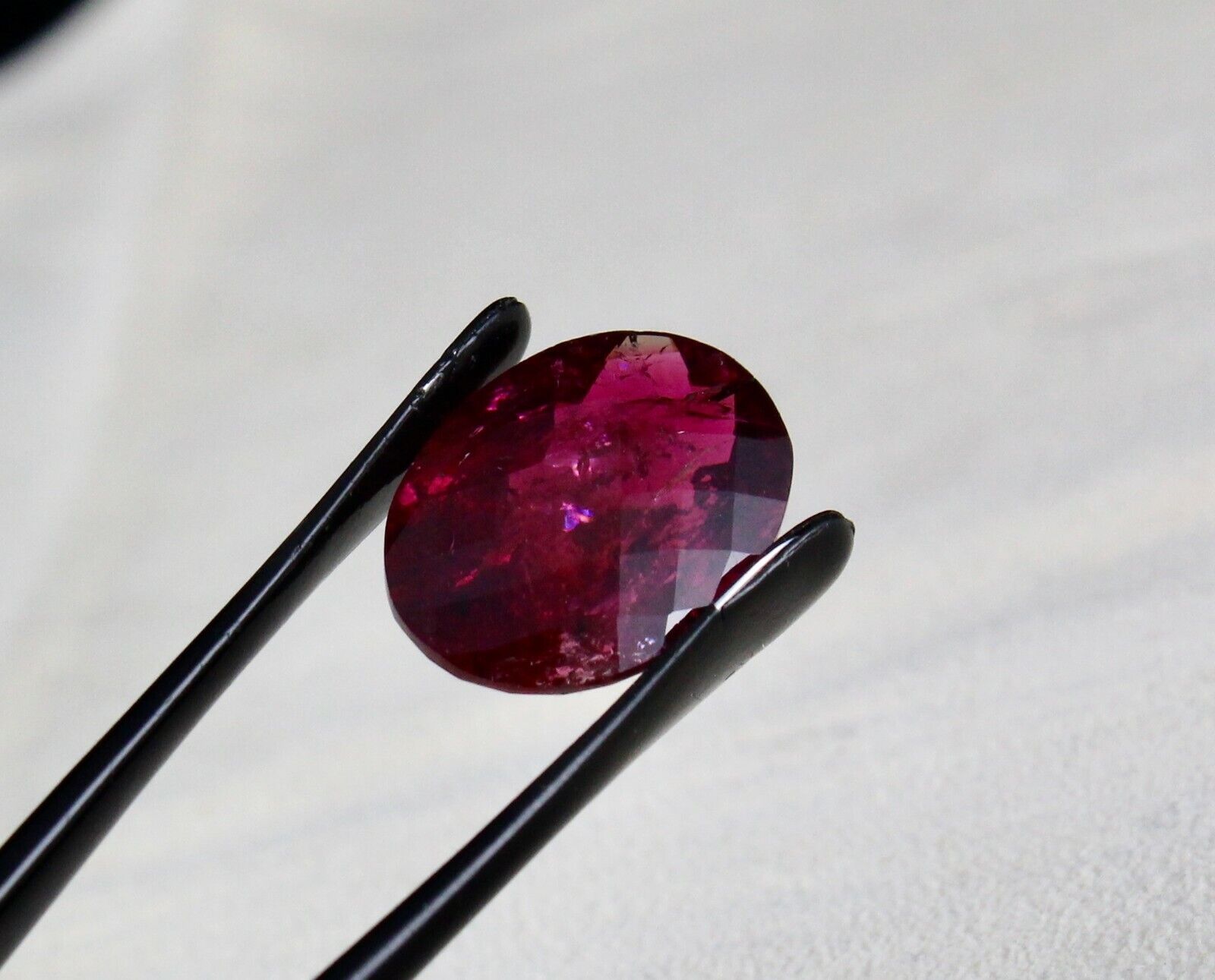 NATURAL PINK TOURMALINE RUBELLITE OVAL CUT 14.10 CARATS GEMSTONE RING PENDANT