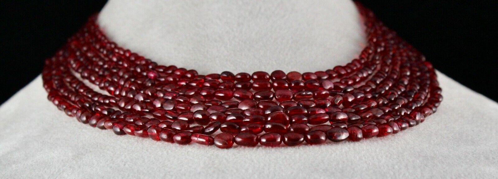 Natural Certified Red Spinel Beads Long 8 L 465 Ct Gemstone Important Necklace