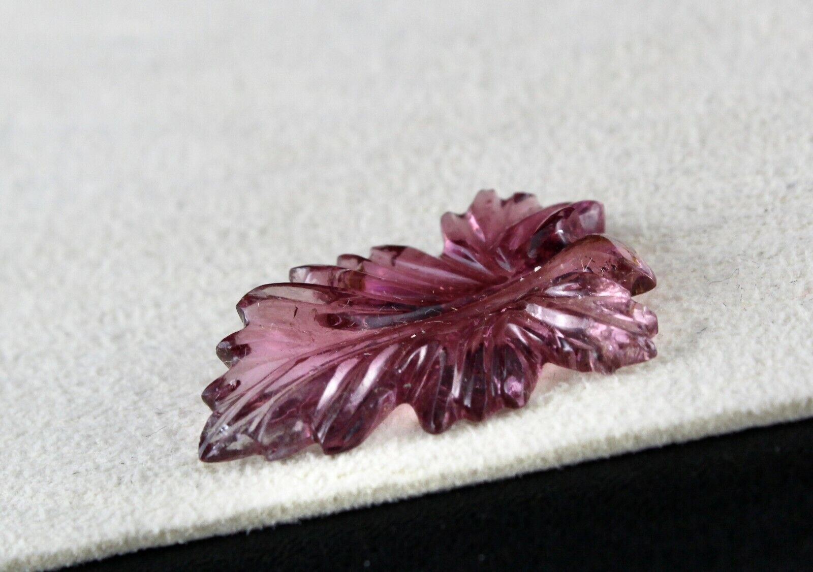 NATURAL PINK TOURMALINE CARVED LEAVES 14.13 CTS GEMSTONE DESIGNING RING PENDANT