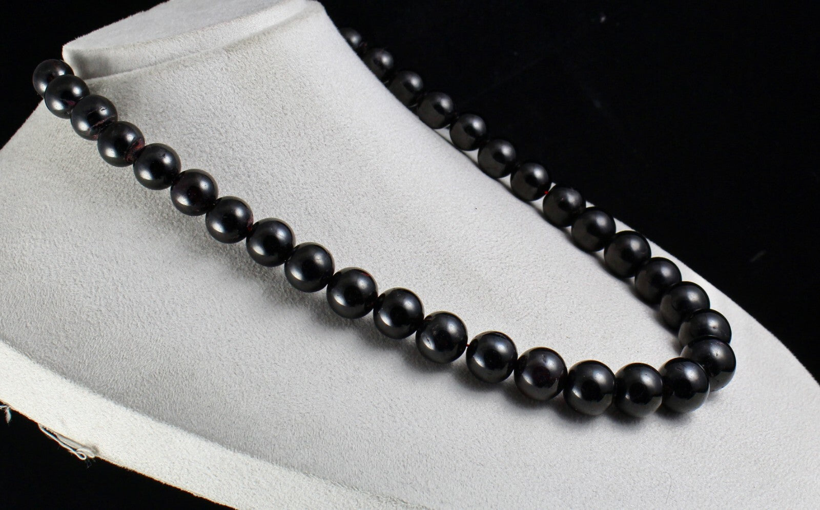 Certified Big Natural Garnet Round Beads 1451 Ct Ladies Fashion Necklace