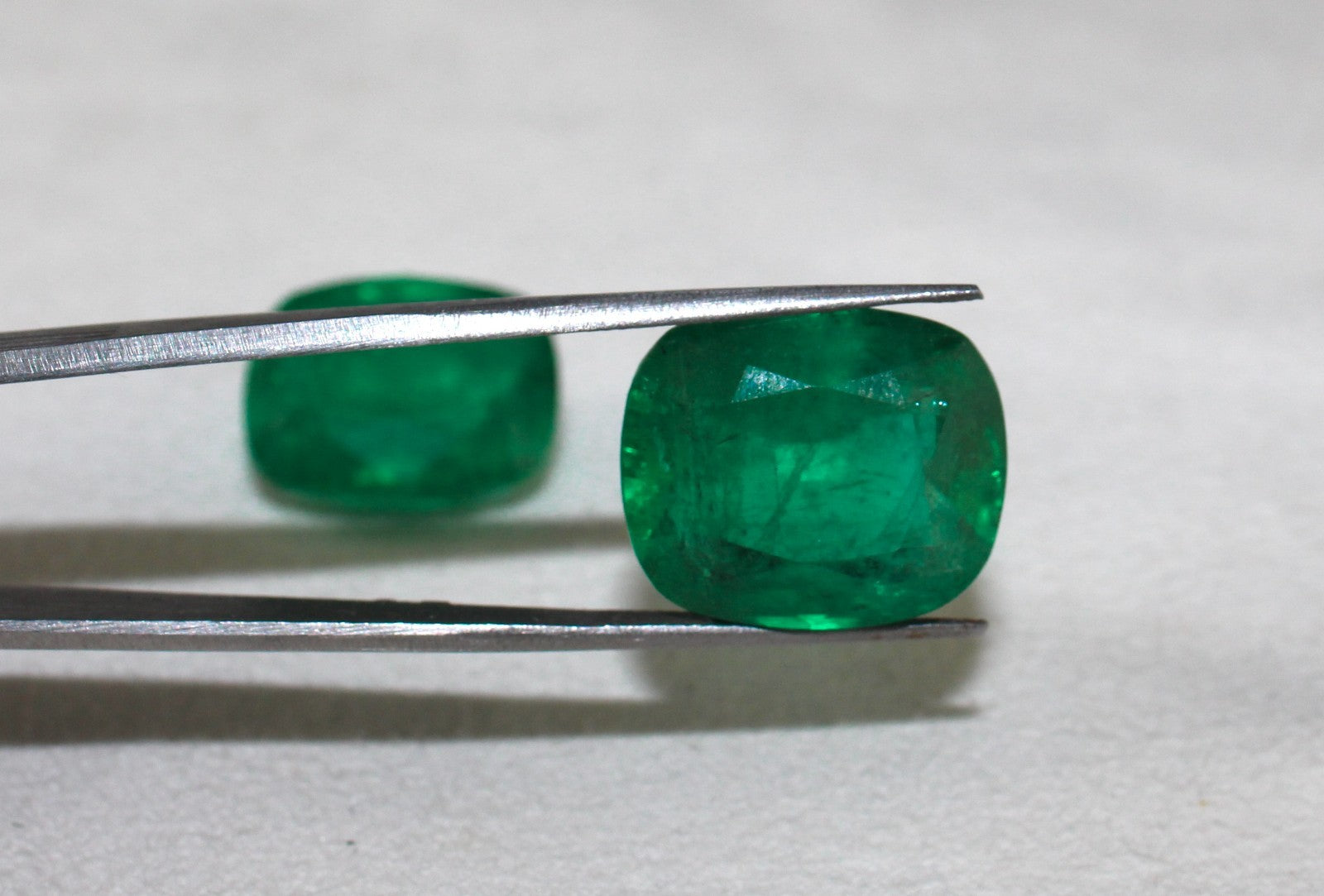 Certified Natural Emerald Cushion 51.81 Ct Loose Gemstone Pair Design Earring