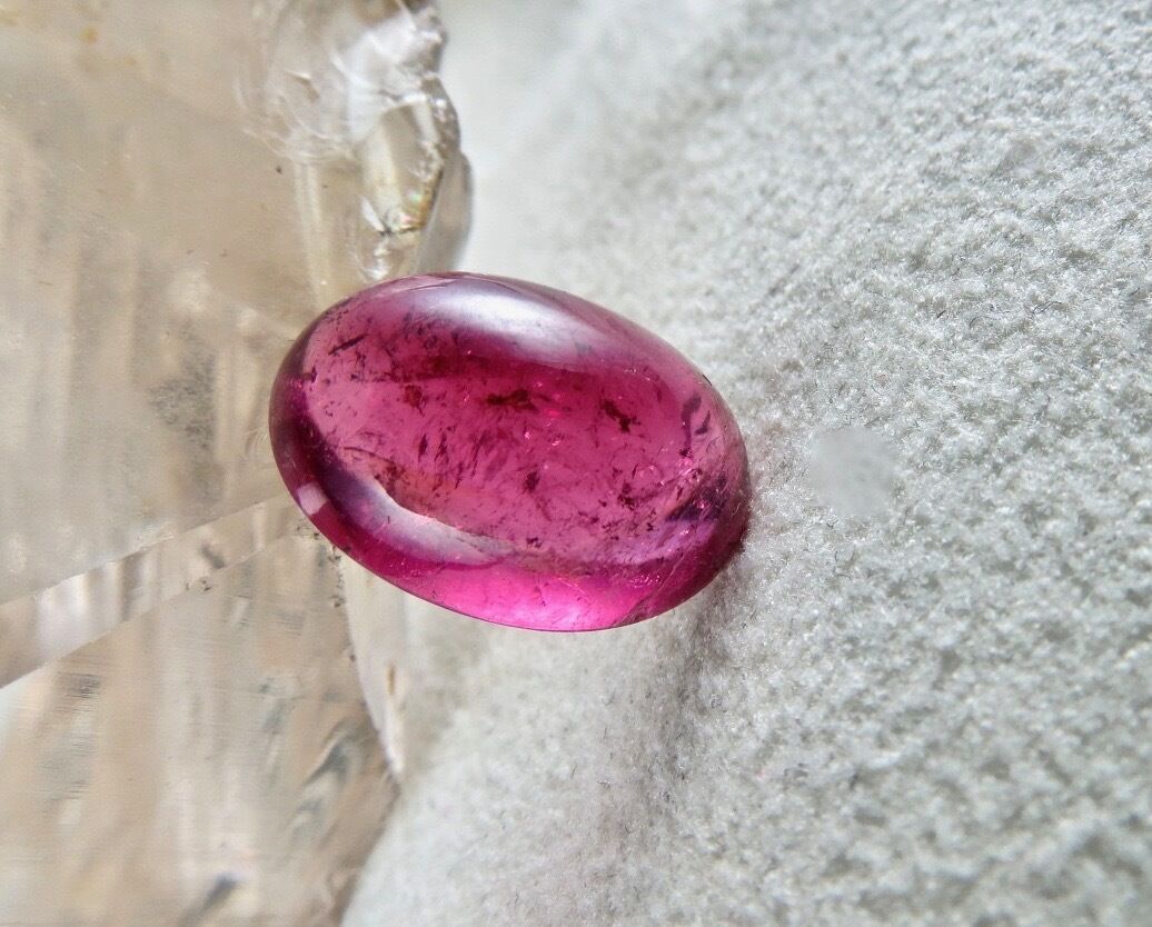 Natural Pink Tourmaline Rubellite Oval Cabochon 9.64 Cts Gemstone Ring Pendant