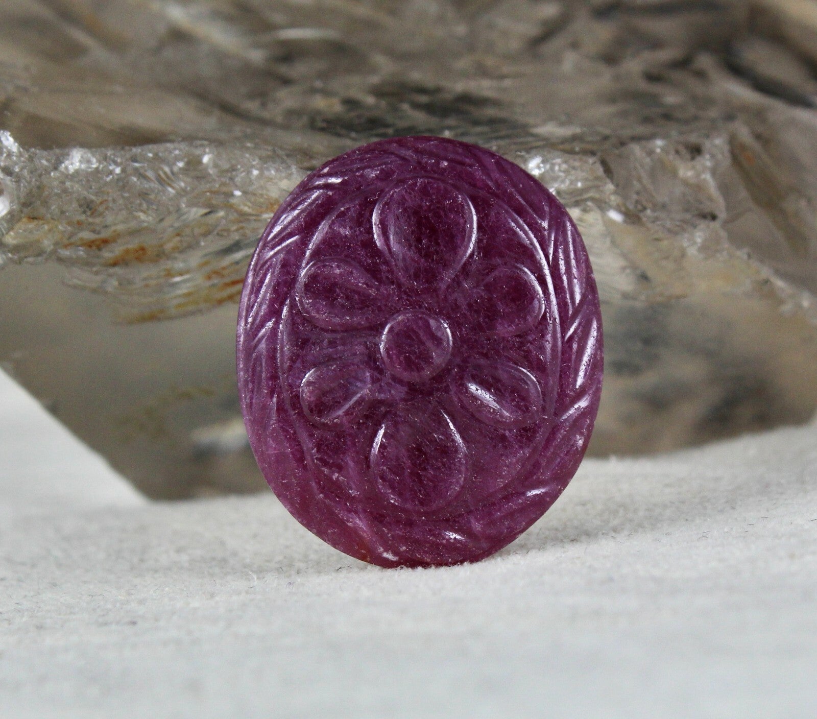 Certified Natural Untreated Ruby 43.70 Cts Carved Gemstone Pendant Set