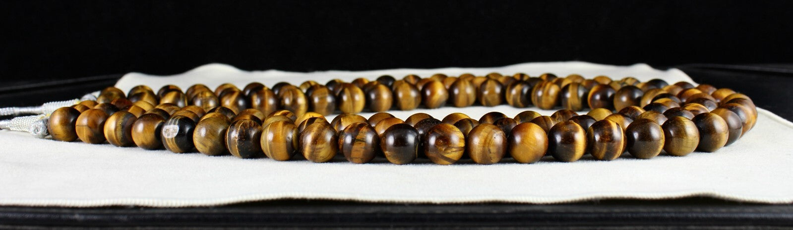 Natural Tiger Eye Round Beads 3 L 2016 Ct Gemstone Necklace Antique Fashion
