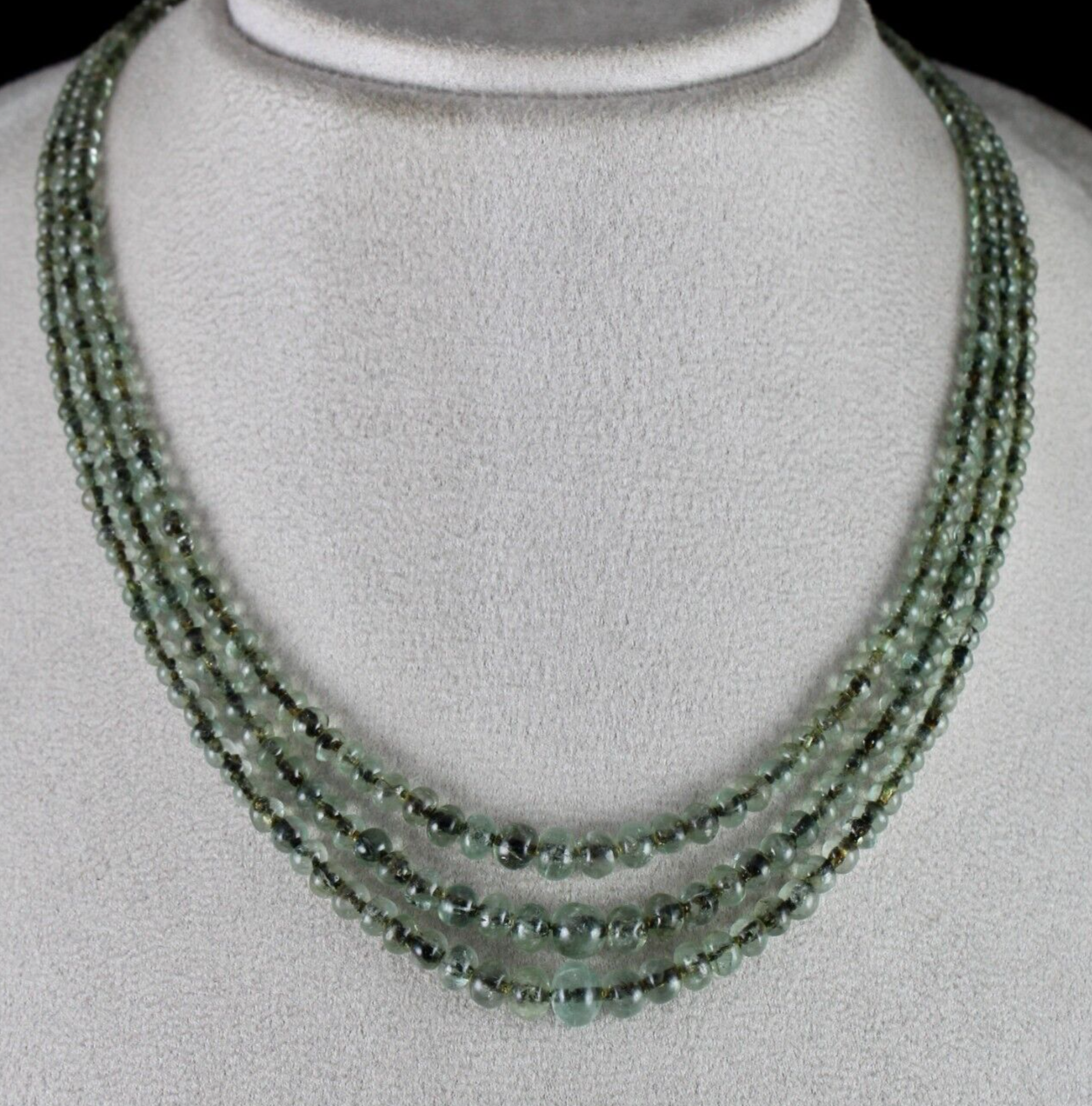Antique Natural Emerald Beads 152 Ct Necklace Round Gemstone