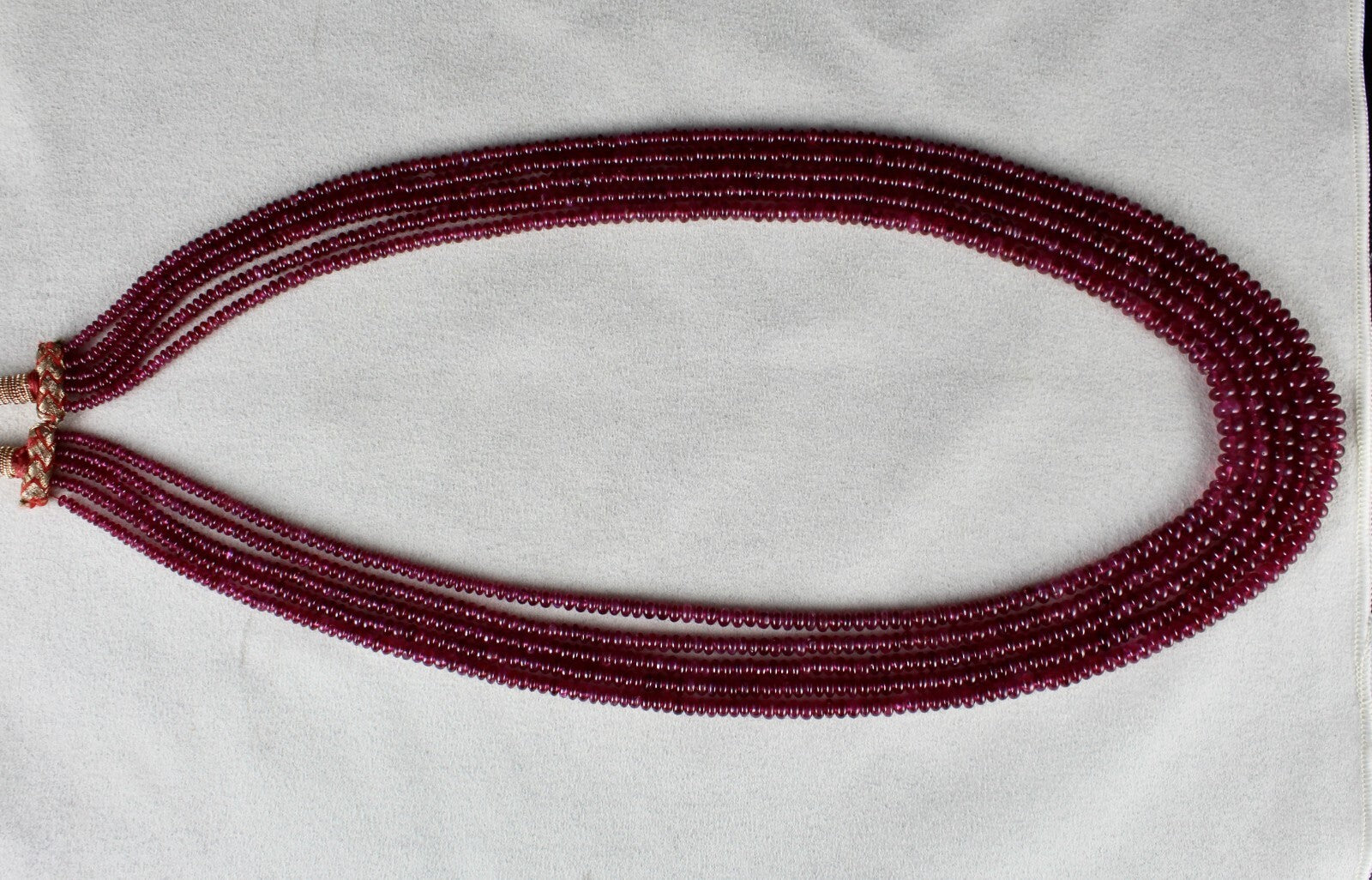 Certified Natural Glass Filled Ruby Beads Necklace 466 Ct Gemstone, For Women