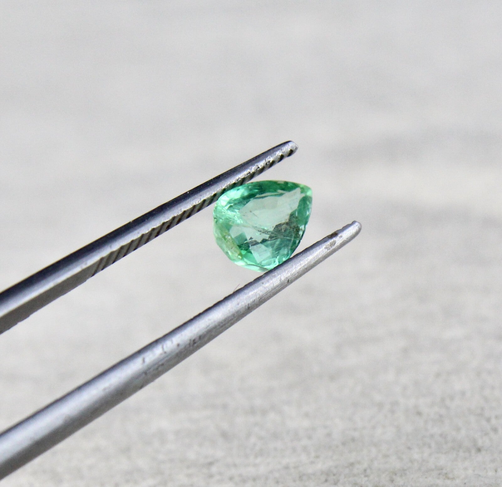 Natural Colombian Emerald 1.76 Ct Pear Oval Gemstone Pendant Ring 2 Pcs