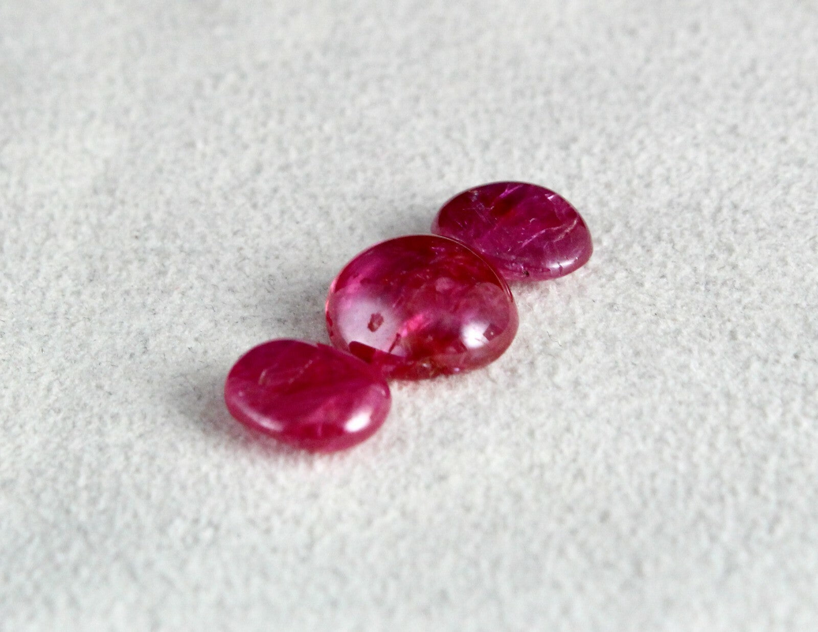 Certified Natural Ruby 12.23 Ct Oval Cabochon Loose Gemstone For 3 Stone Ring