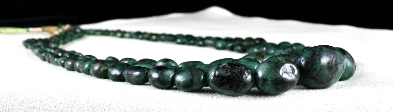 Certified Antique Necklace 3l Natural Emerald 435 Ct Beads Vintage Gemstone