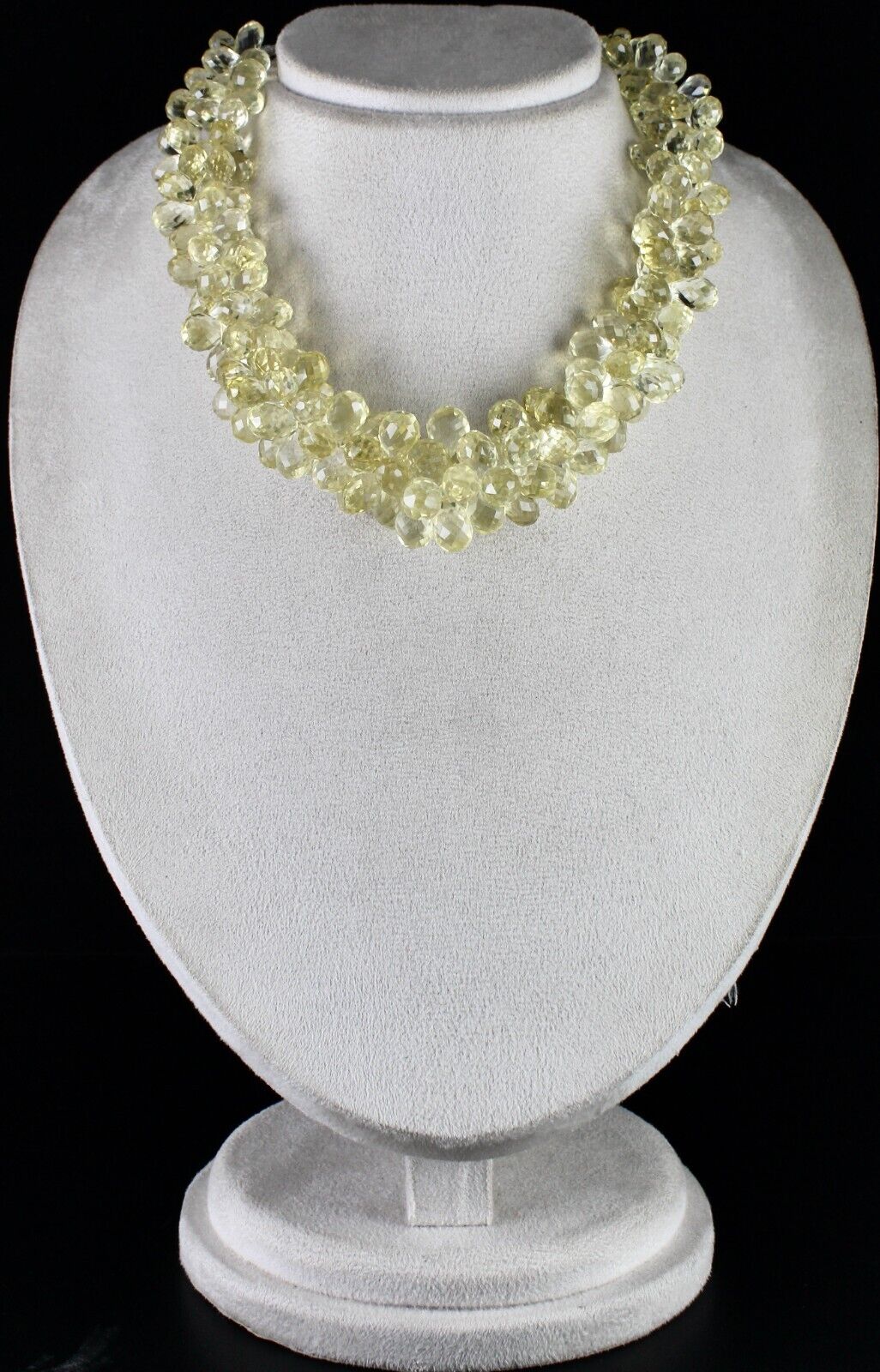 Natural Lemon Quartz Beads 2 L 1118 Ct Tear Drops Gemstone Finest Necklace