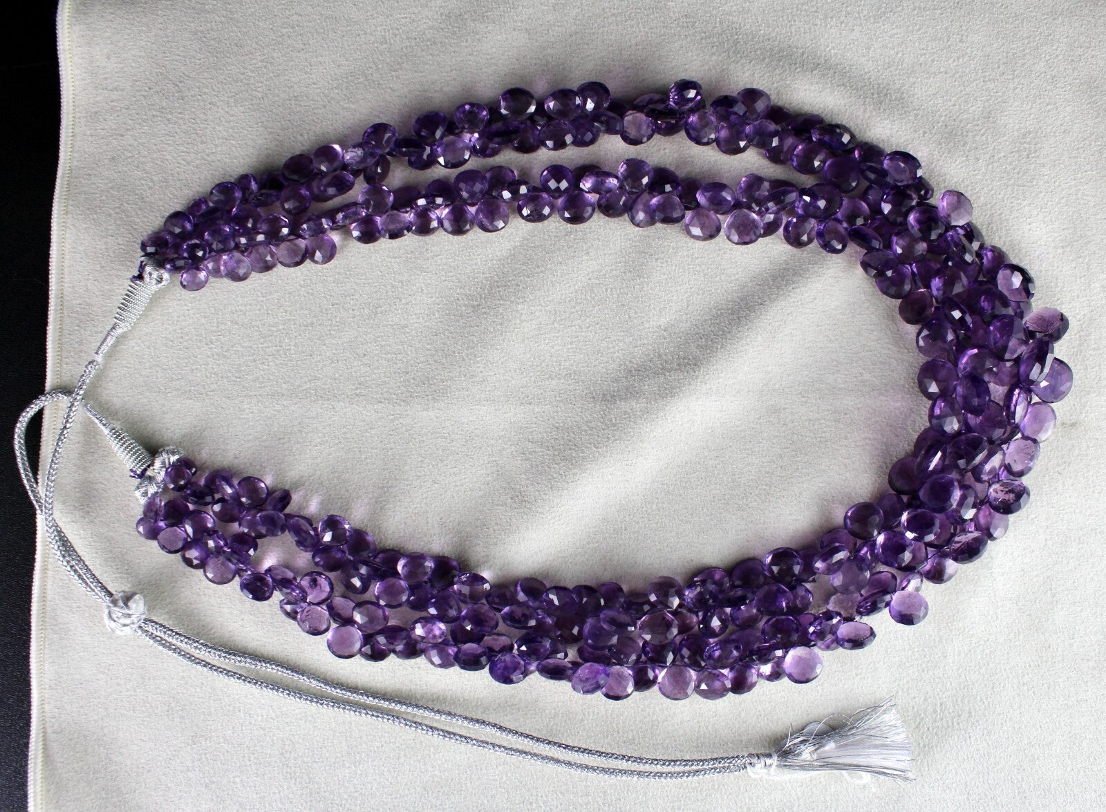 Certified Natural Purple Amethyst 1157 Ct Teardrop Beads 2 L Necklace For Women