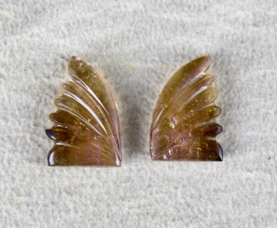 Natural Multi Color Tourmaline 7.70 Ct Carved Gemstone For Pendant Earring