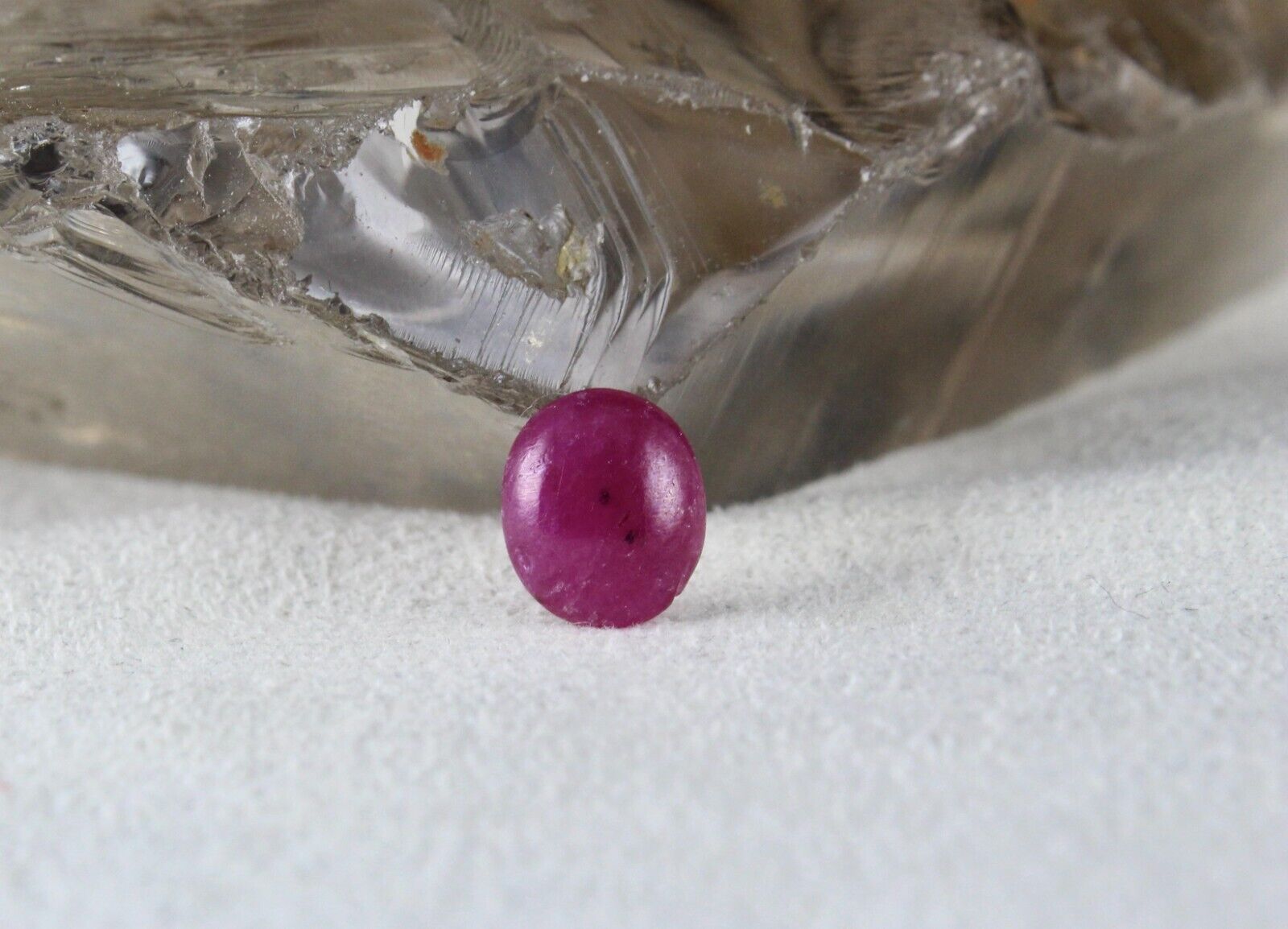 FLAT NATURAL RUBY OVAL CABOCHON 2.06 CTS LOOSE RED GEMSTONE RING PENDANT DESIGN