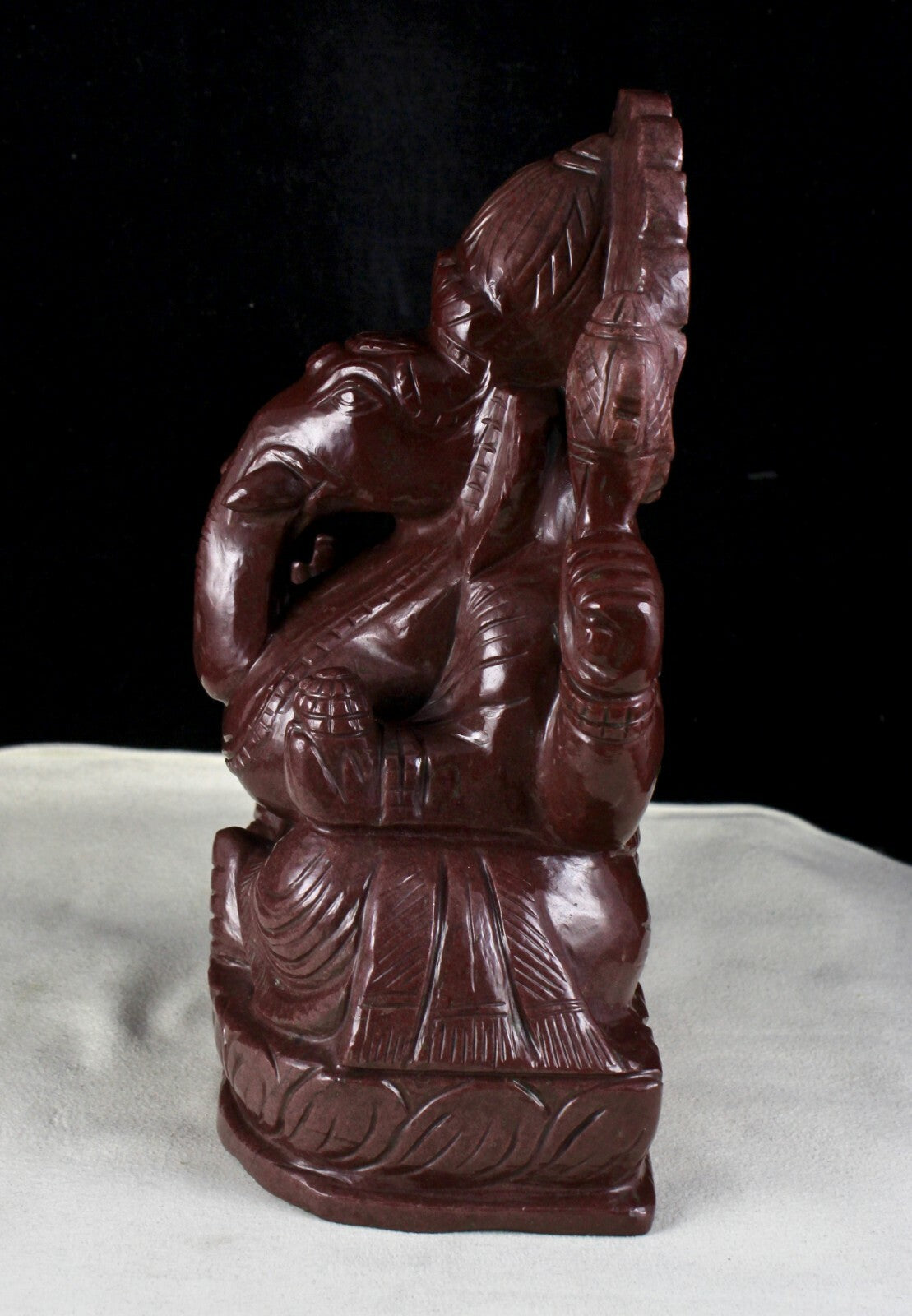 Natural Chocolate Jade Ganesha Statue 17600ct 8" Gemstone Home Decor