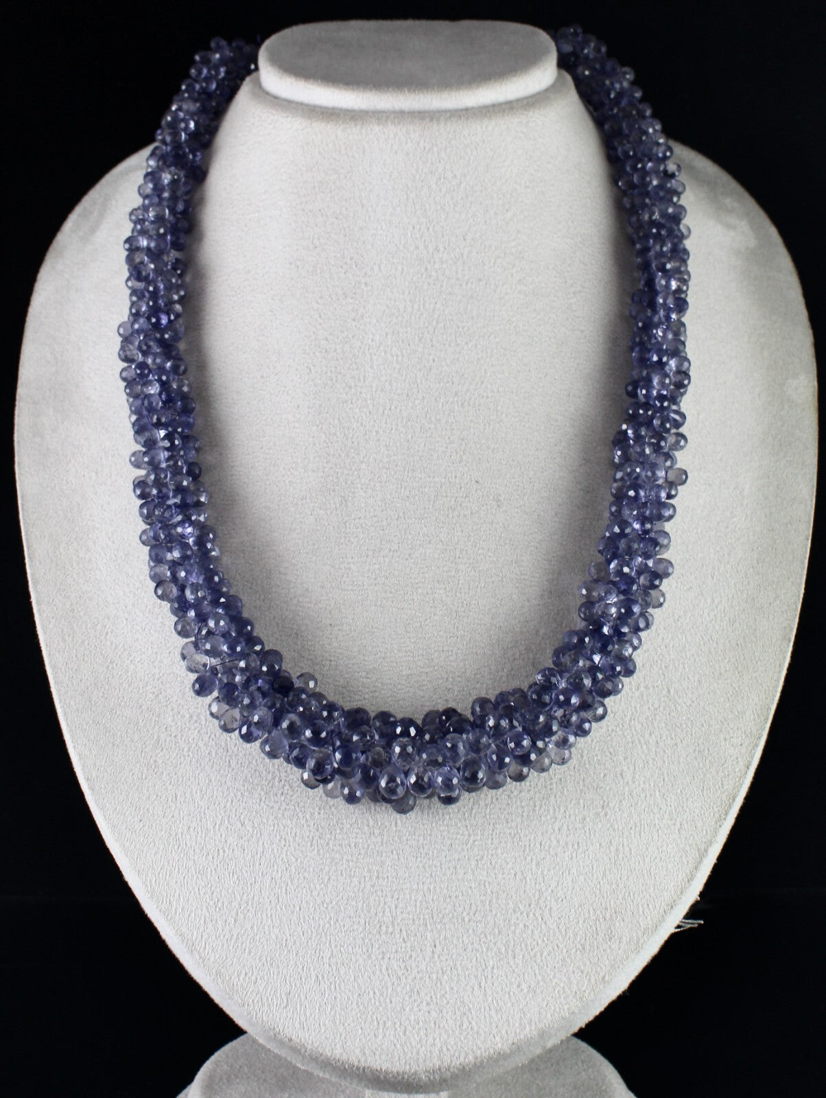 Certified Natural Blue Iolite Teardrop 901 Ct Gemstone Fashion Necklace