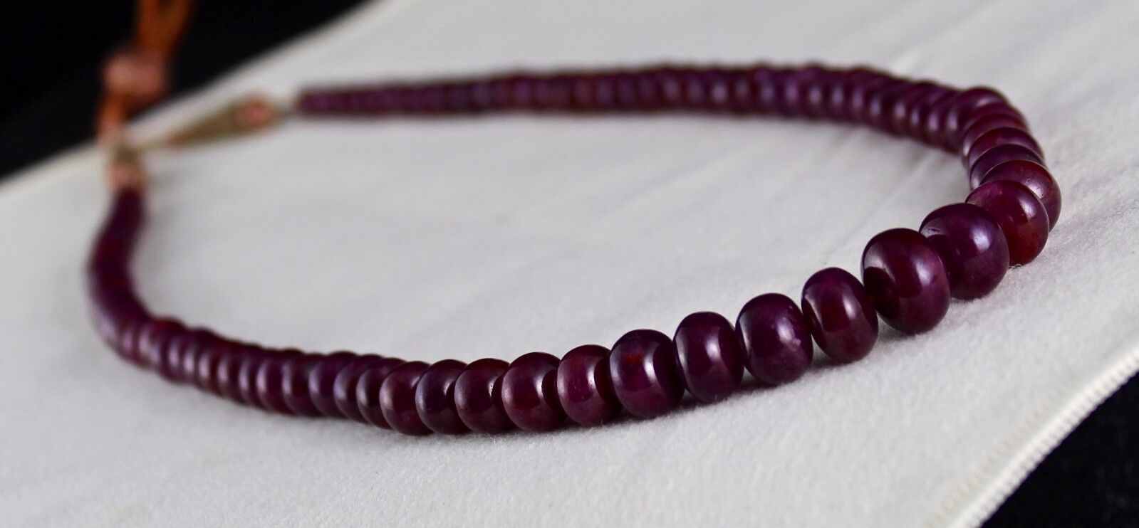 NATURAL UNTREATED RUBY BEADS ROUND 1 LINE 323 CARATS PRECIOUS GEMSTONE NECKLACE
