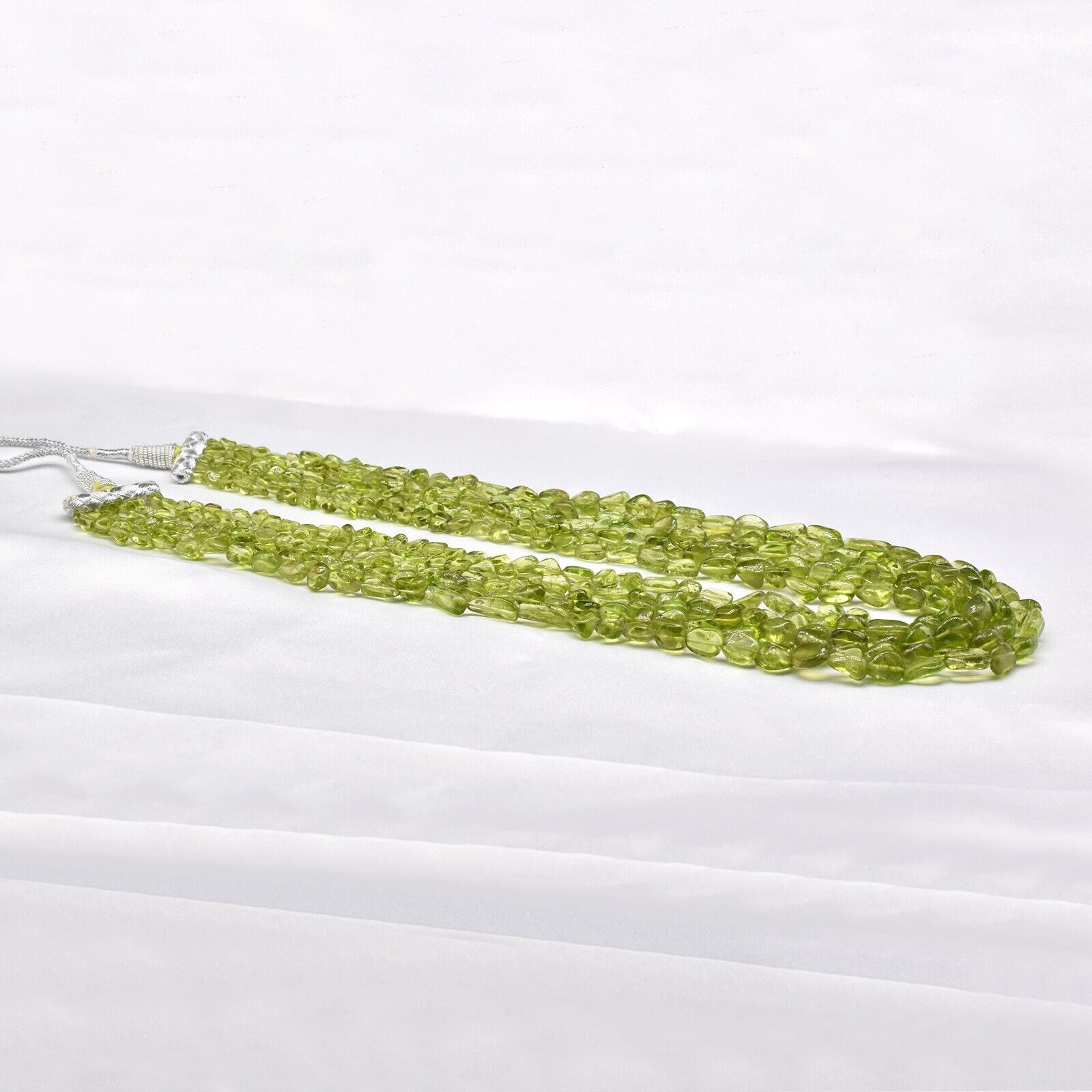 Natural Peridot Necklace Beads Tumble 5 L 643 Ct Drilled Gemstone Gift for her