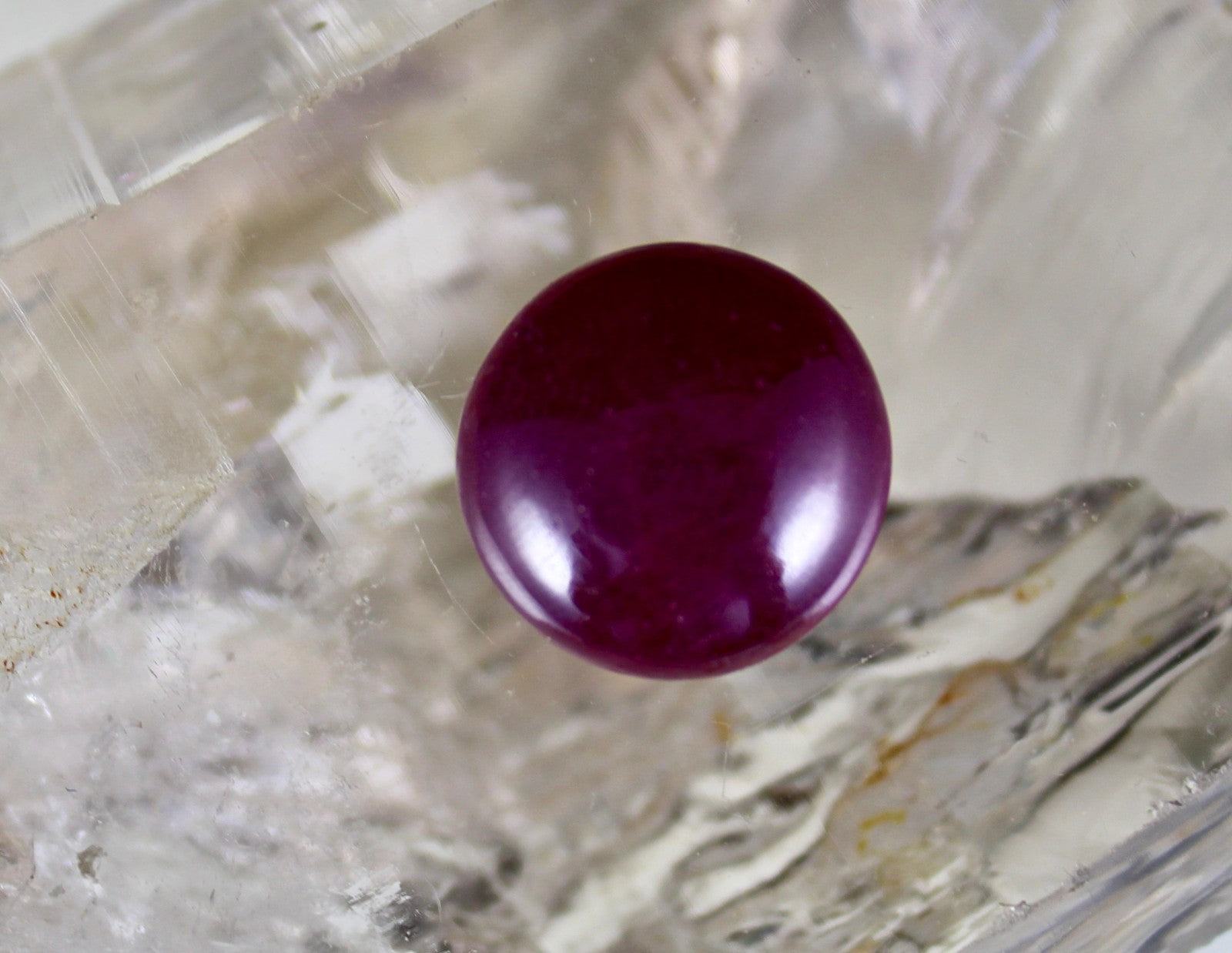Certified Natural Ruby Round Cabochon 33 Ct Gemstone For Pendant Ring Design