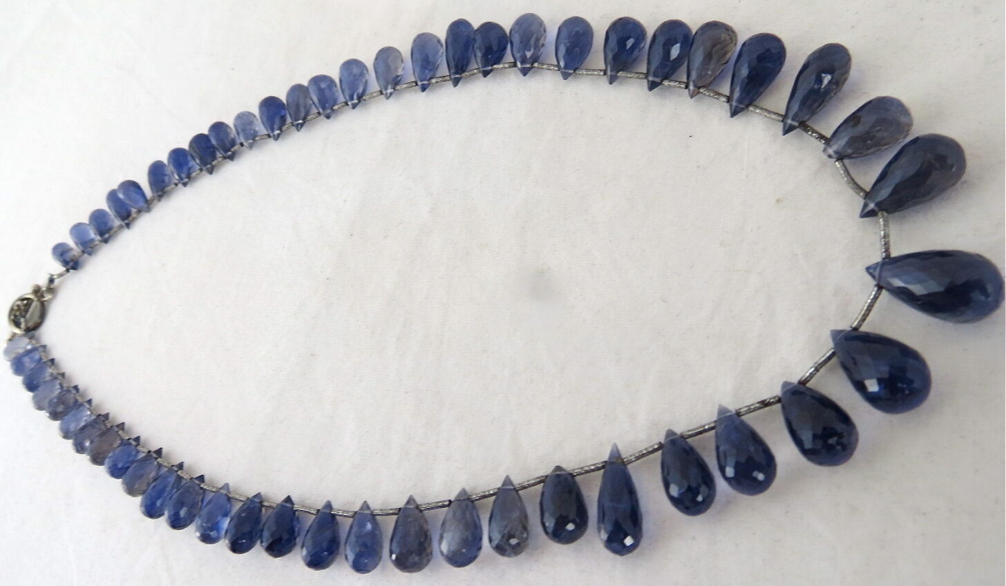 Natural Blue Iolite Faceted Teardrop Beads 133 Ct Gemstone Fashion Necklace