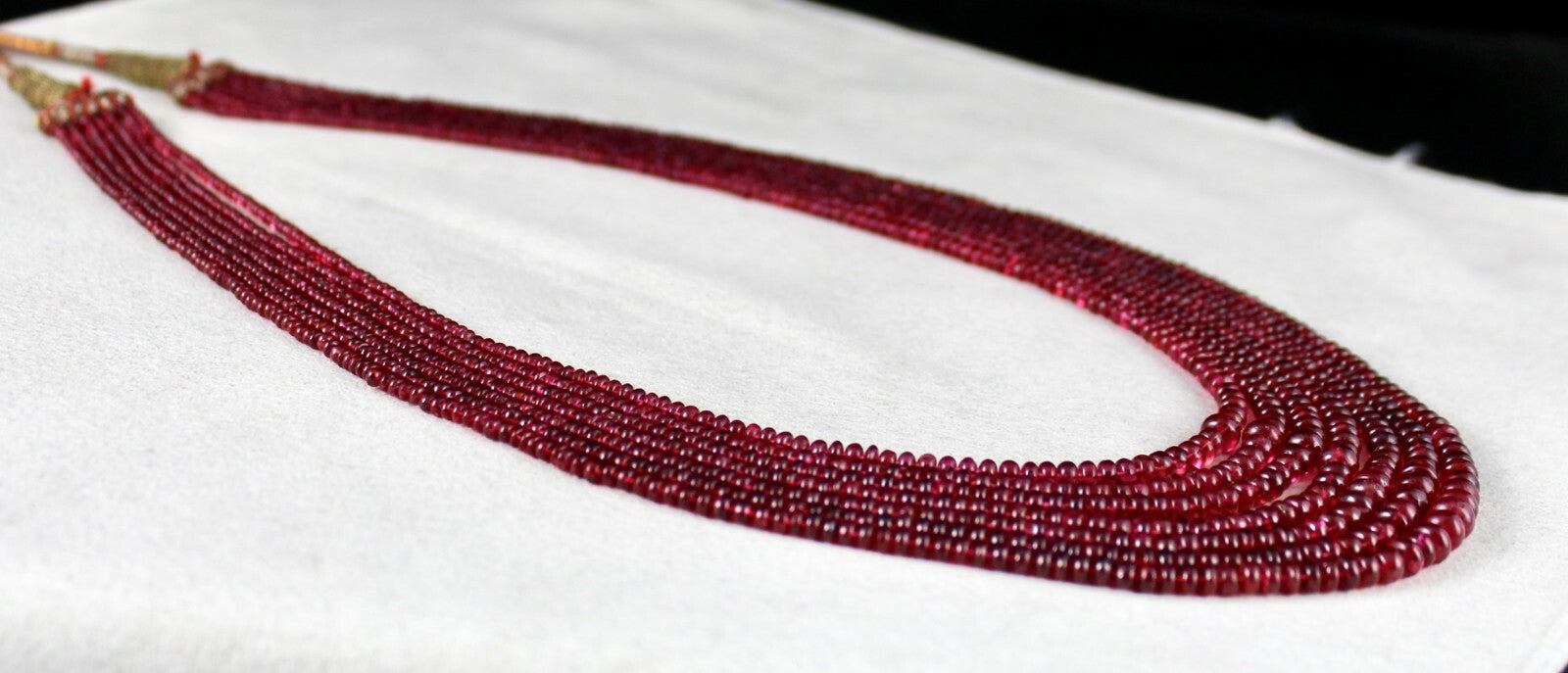 Certified Natural Spinel 330 Ct Red Gemstone Round Beads Necklace For Women