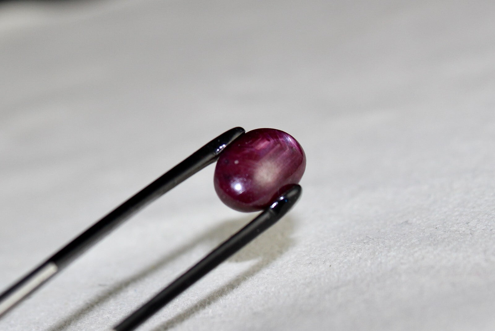 Certified Natural Star Ruby 6 Line Oval Cabochon 7.37 Ct Loose Gemstone For Ring