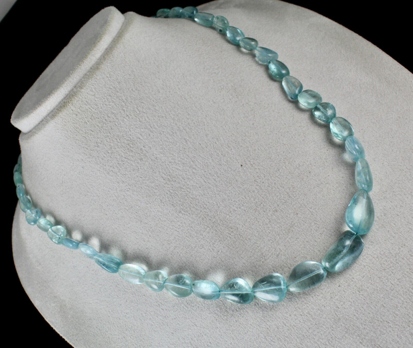 TOP QUALITY NATURAL BLUE AQUAMARINE BEADS LONG 1 L 284 CARATS GEMSTONE NECKLACE