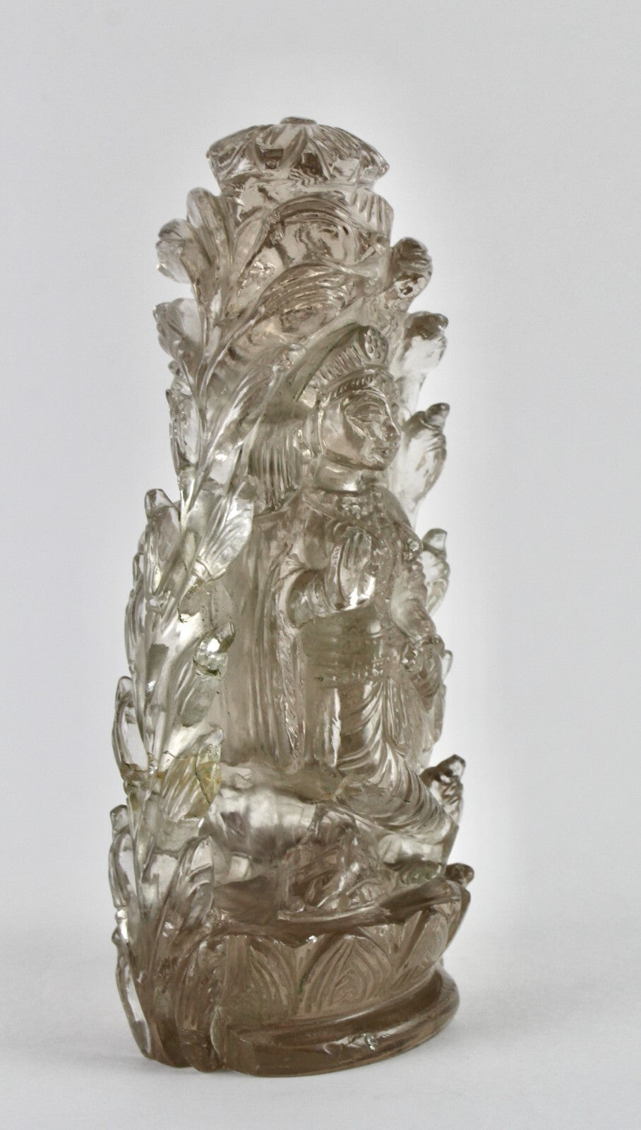 Certified Spiritual Smoky Quartz 3895 Ct Lord Radha Krishna Gem Statue Decor