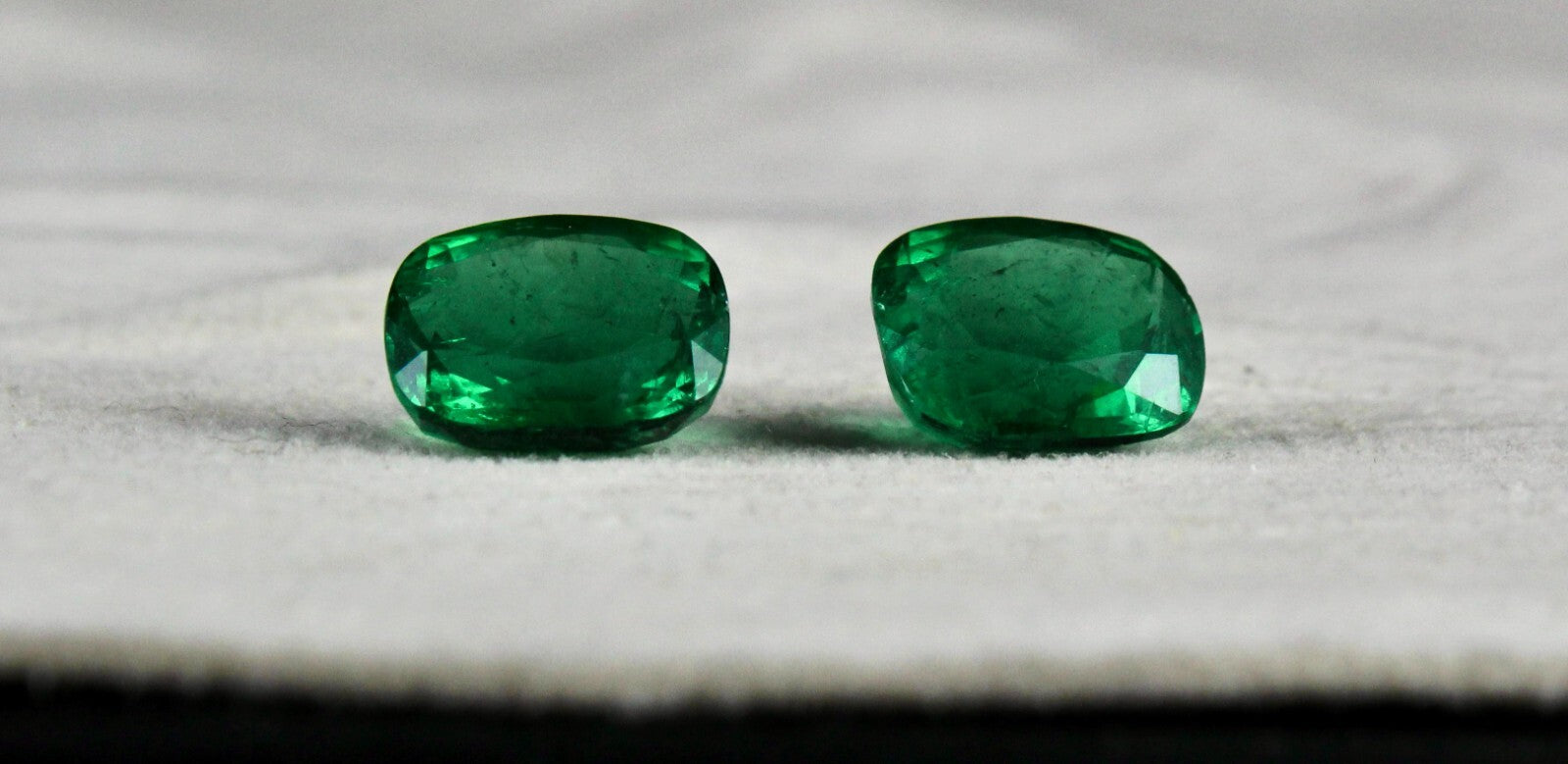 Certified Natural Zambia Emerald 10.55 Ct Cushion Pair Loose Gemstone Earring