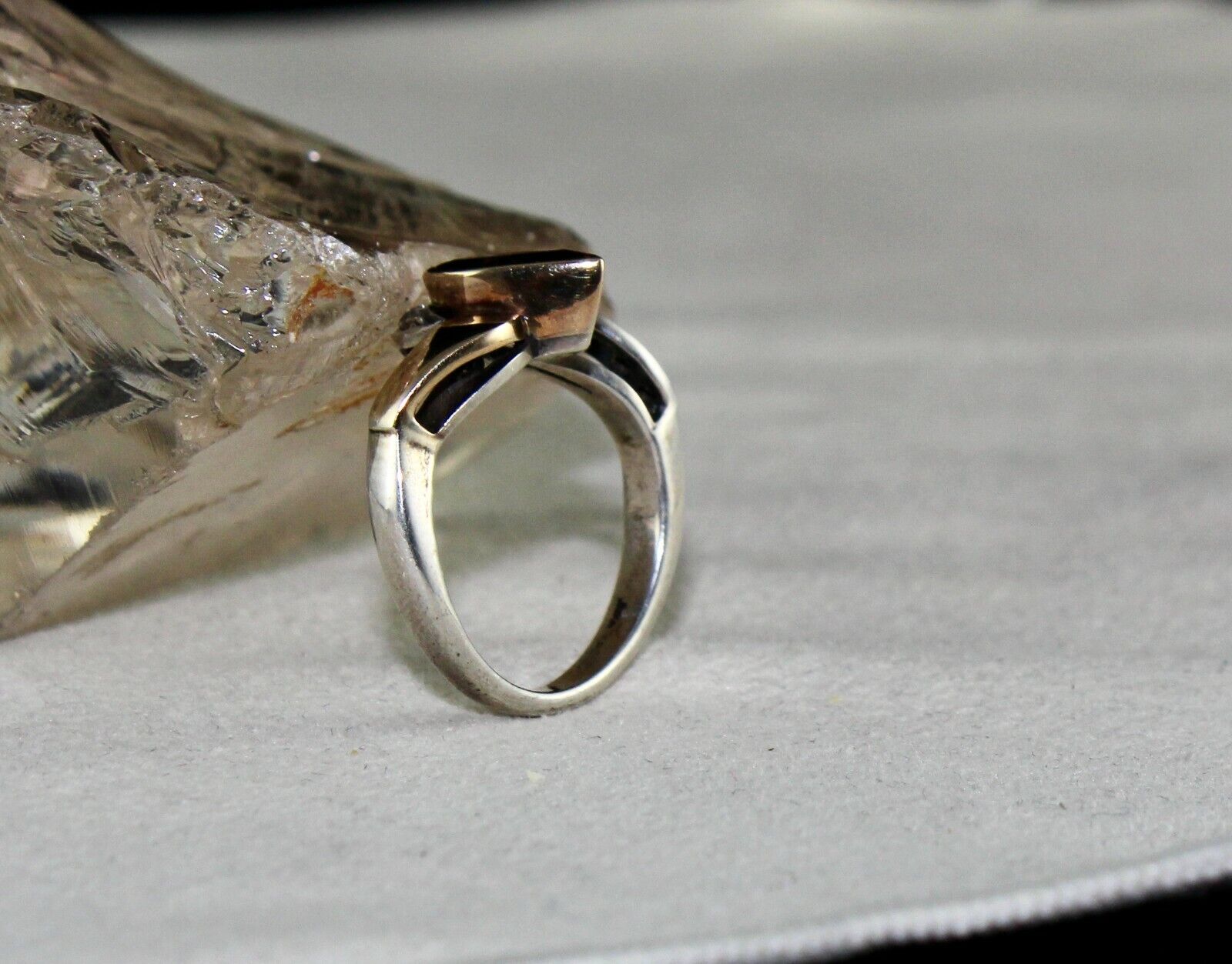 OLD NATURAL BLUE IOLITE PEAR CUT DIAMOND 18K GOLD SILVER VICTORIAN WOMEN RING