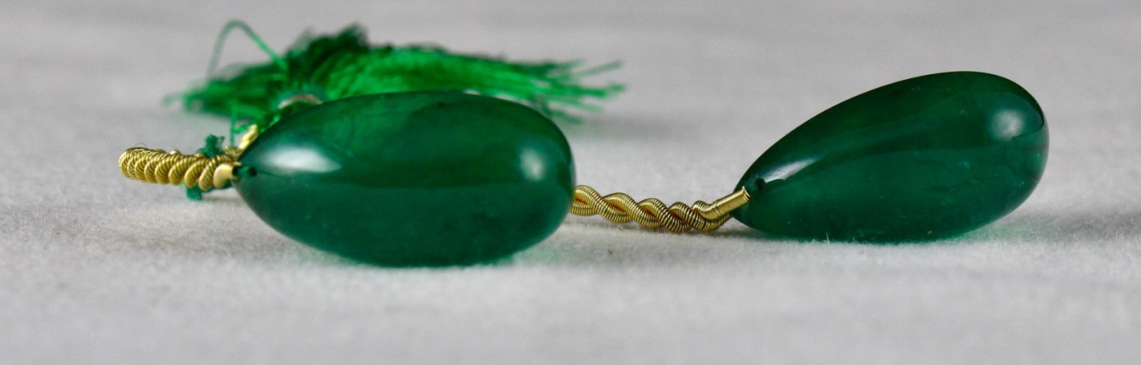 Certified Natural Emerald Tear Drop 49.23 Ct Loose Gemstone Pair Design Earrings