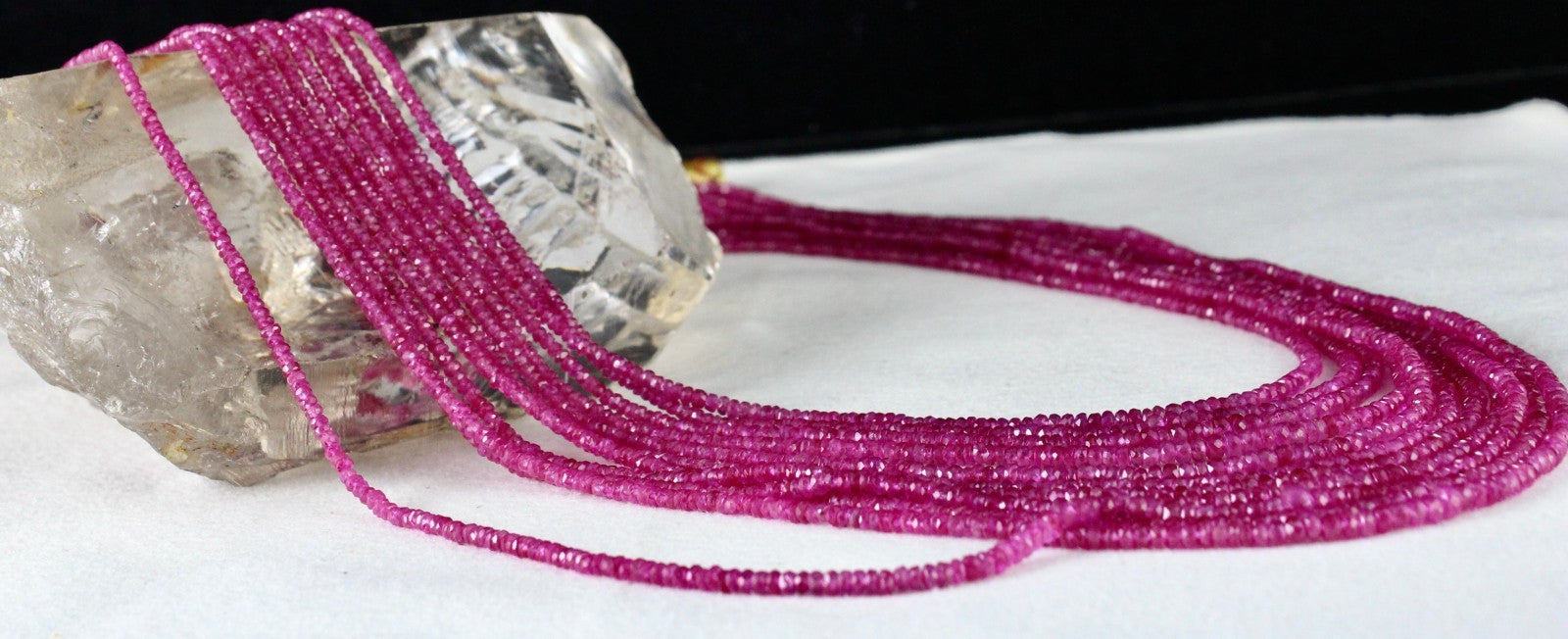 Certified Natural Heated Burma Ruby Necklace 295 Ct Beaded Gemstone 11 L Strand