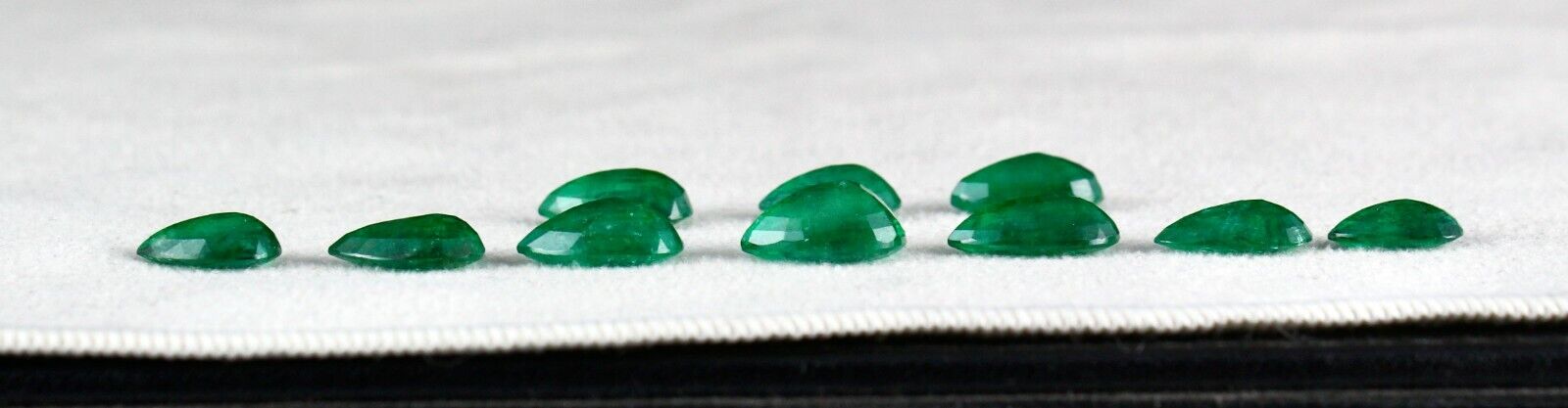 NATURAL ZAMBIA EMERALD PEAR CUT 10 PCS 27.31 CTS LOOSE GEMSTONE RING EARRING SET