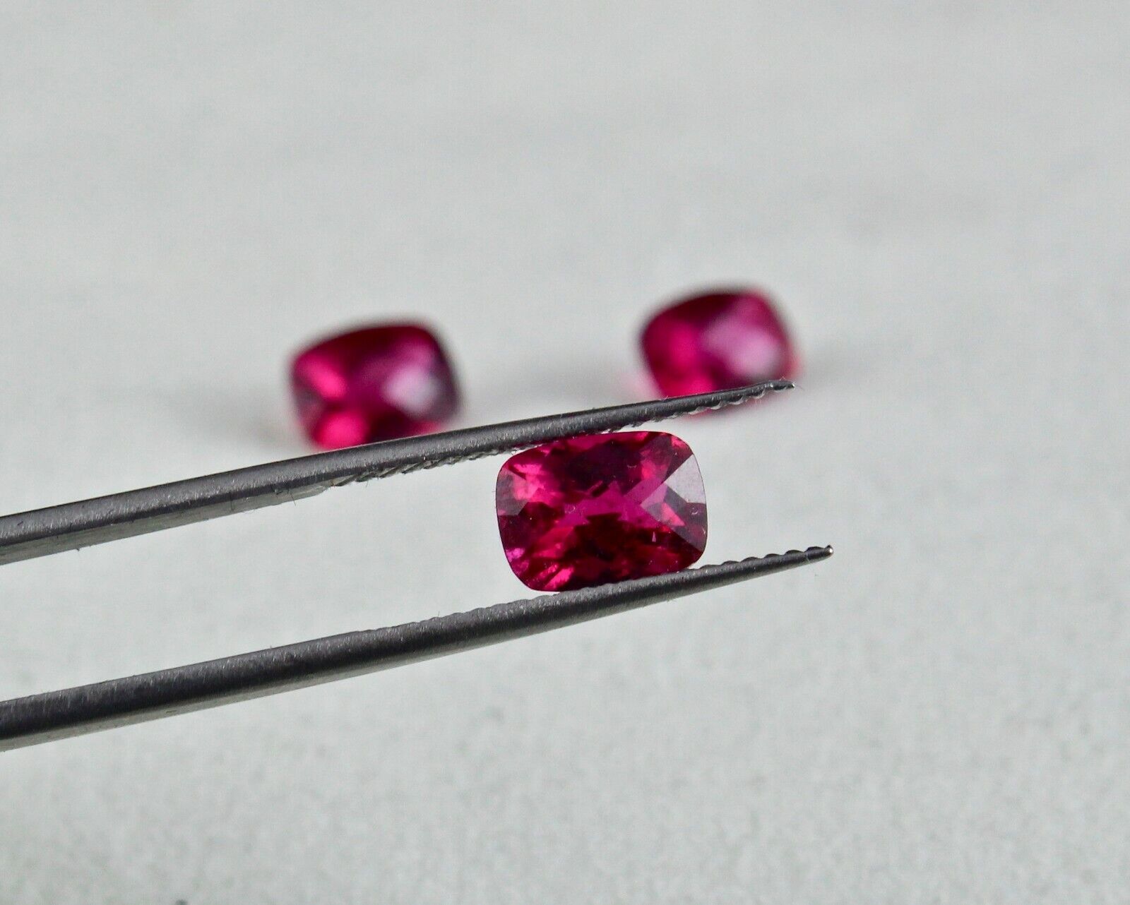 Natural Rubellite Pink Tourmaline Cut 3 Pcs 4.57 Ct Gemstone For Ring Pendant