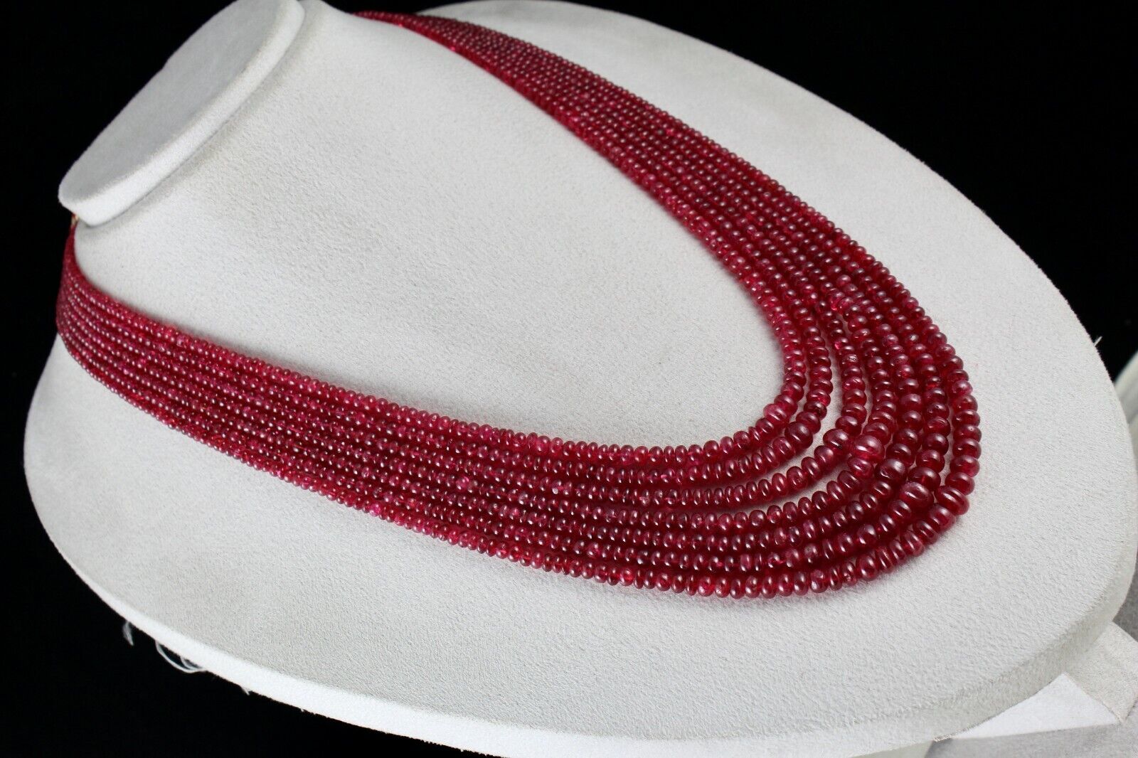 Natural Certified Spinel Beads Round 7 L 692 Ct Fine Gemstone Important Necklace