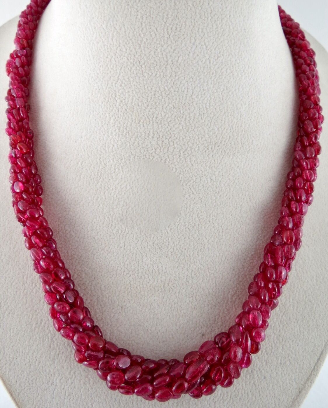 Certified Natural Spinel Beads Long 7 L 394 Ct Vintage Gemstone Silver Necklace