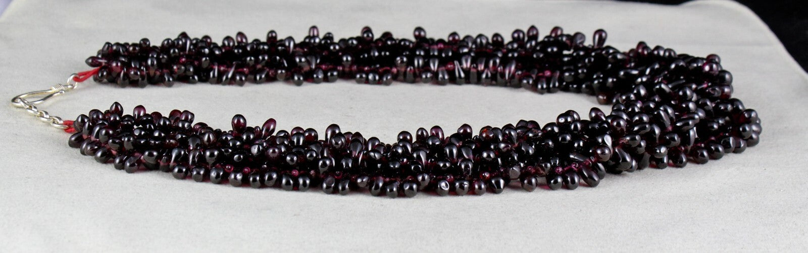 Natural Red Garnet Tear Drop Beads Necklace 5 L 1556 Ct Fashion Gemstone