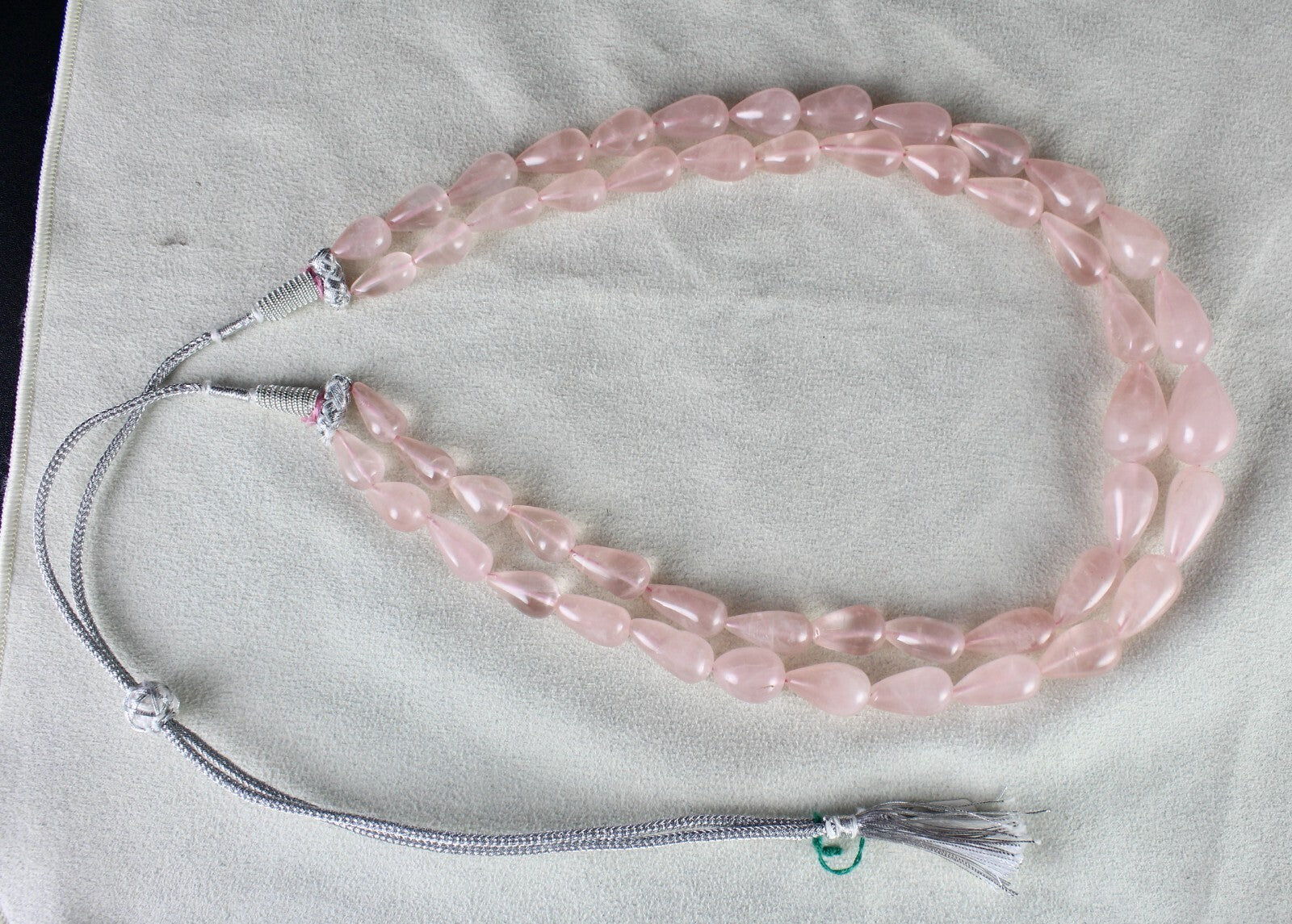 Natural Rose Quartz 574ct Beads Cabochon Gemstone Fashion Necklace