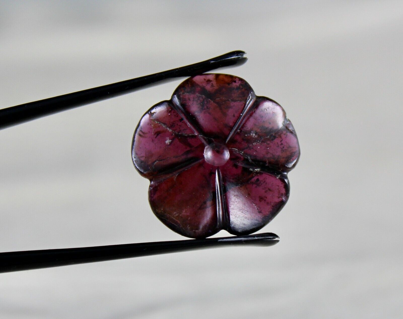 NATURAL GARNET CARVED FLOWER 15 PCS 166 CARATS GEMSTONE RING PENDANT EARRING SET