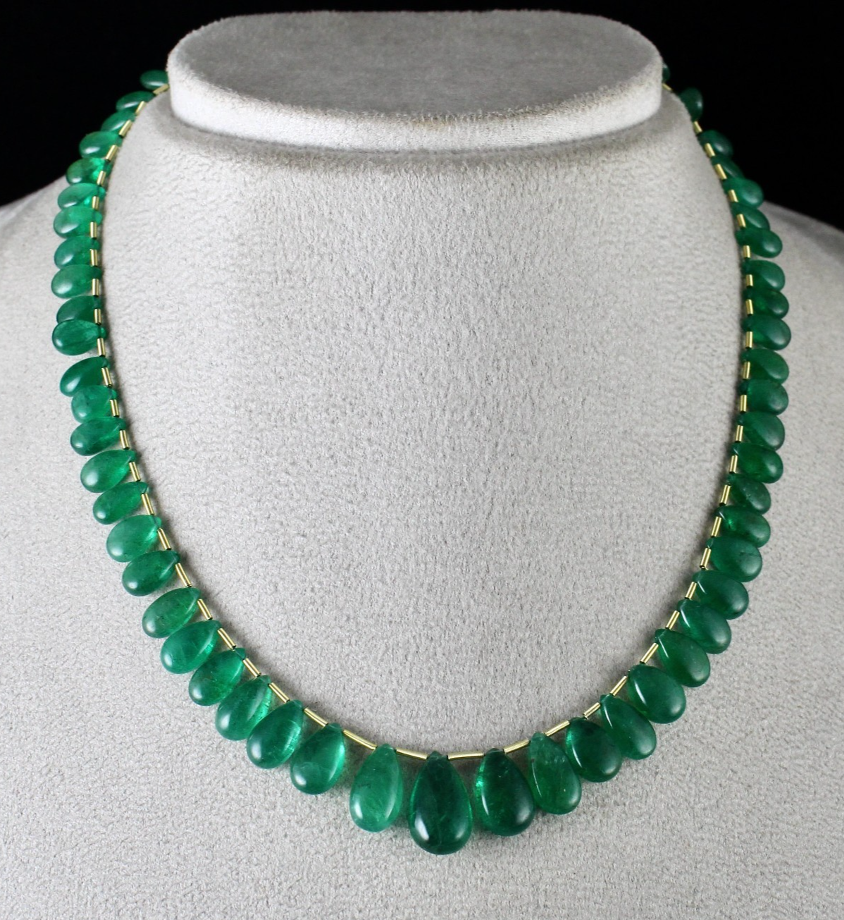 Certified Natural Emerald Teardrop Necklace 103.87 Ct Hanging Gemstone Designing