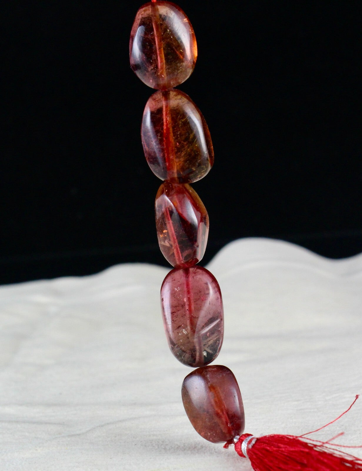 Certified Natural Multi Pink Tourmaline Beads 5 Pcs 167.70 Cts Drilled Gemstone