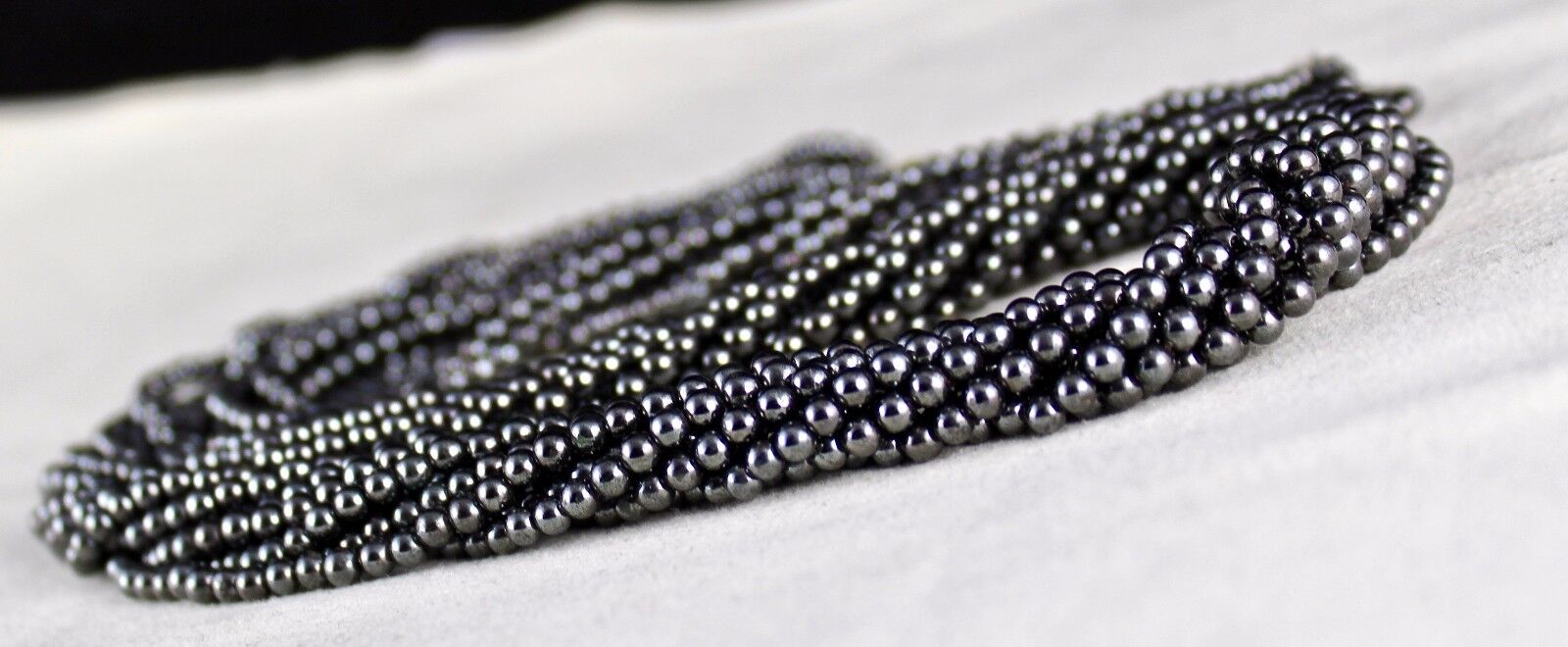NATURAL HEMATITE BEADS 9 LINE 23 INCH 725 CARATS ROUND GEMSTONE LADIES NECKLACE
