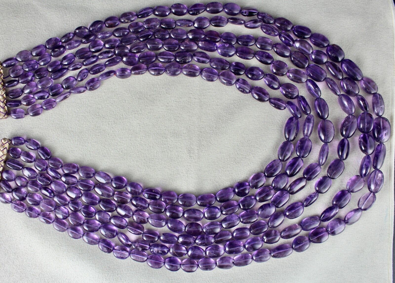 NATURAL AMETHYST BEADS LONG NUGGETS 6 L 1333 CT PURPLE GEMSTONE FASHION NECKLACE
