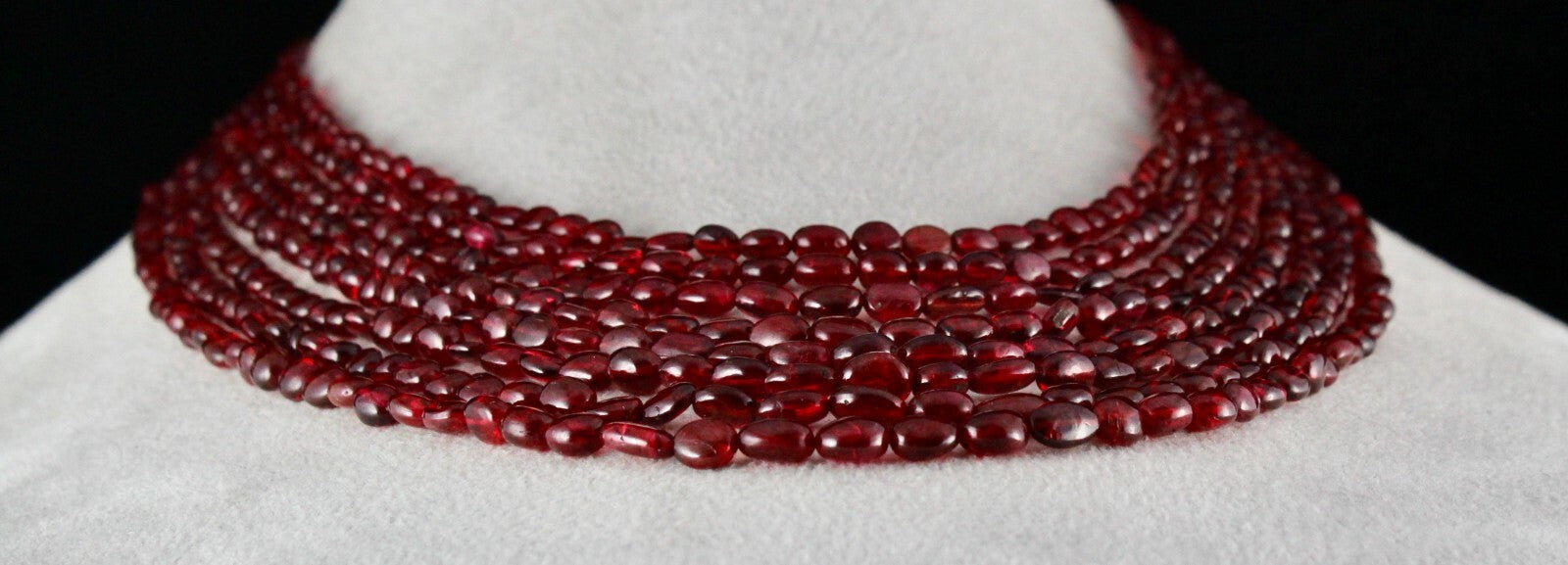 Certified Natural Red Spinel Beads 488 Ct 8 L Necklace Gemstone For Women
