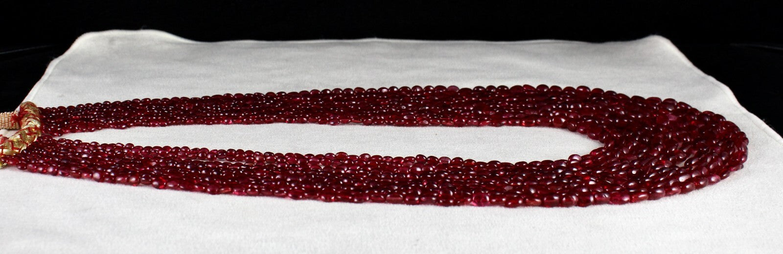 Certified Natural Red Spinel 11 L 619 Ct Necklace, Important Gemstone Beads