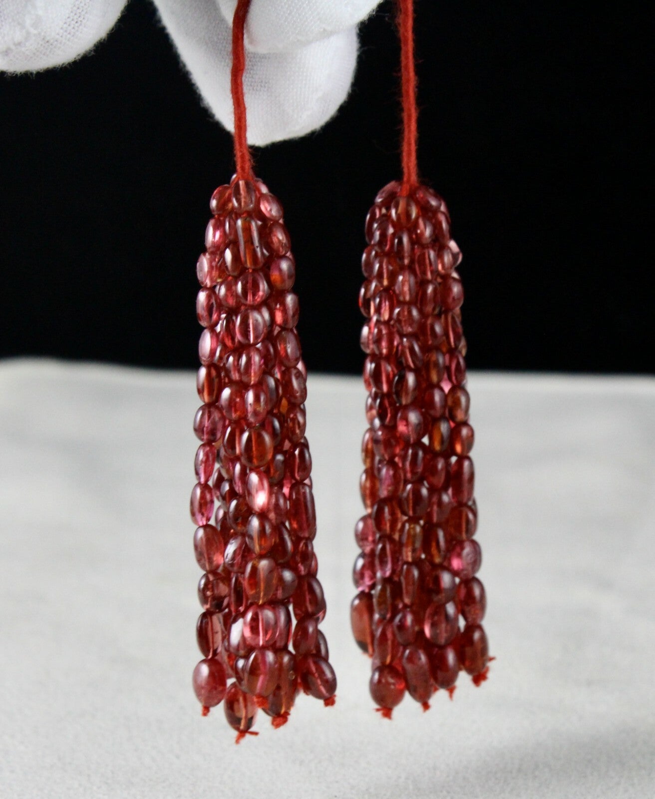 Certified Natural Spinel Beads 154 Ct Tassel Gemstone Earrings For Women