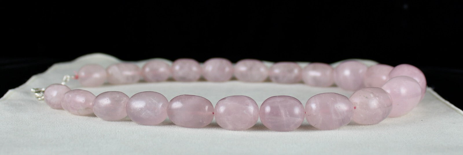 34mm Natural Rose Quartz 1642ct Gemstone Sterling Silver Long Necklace